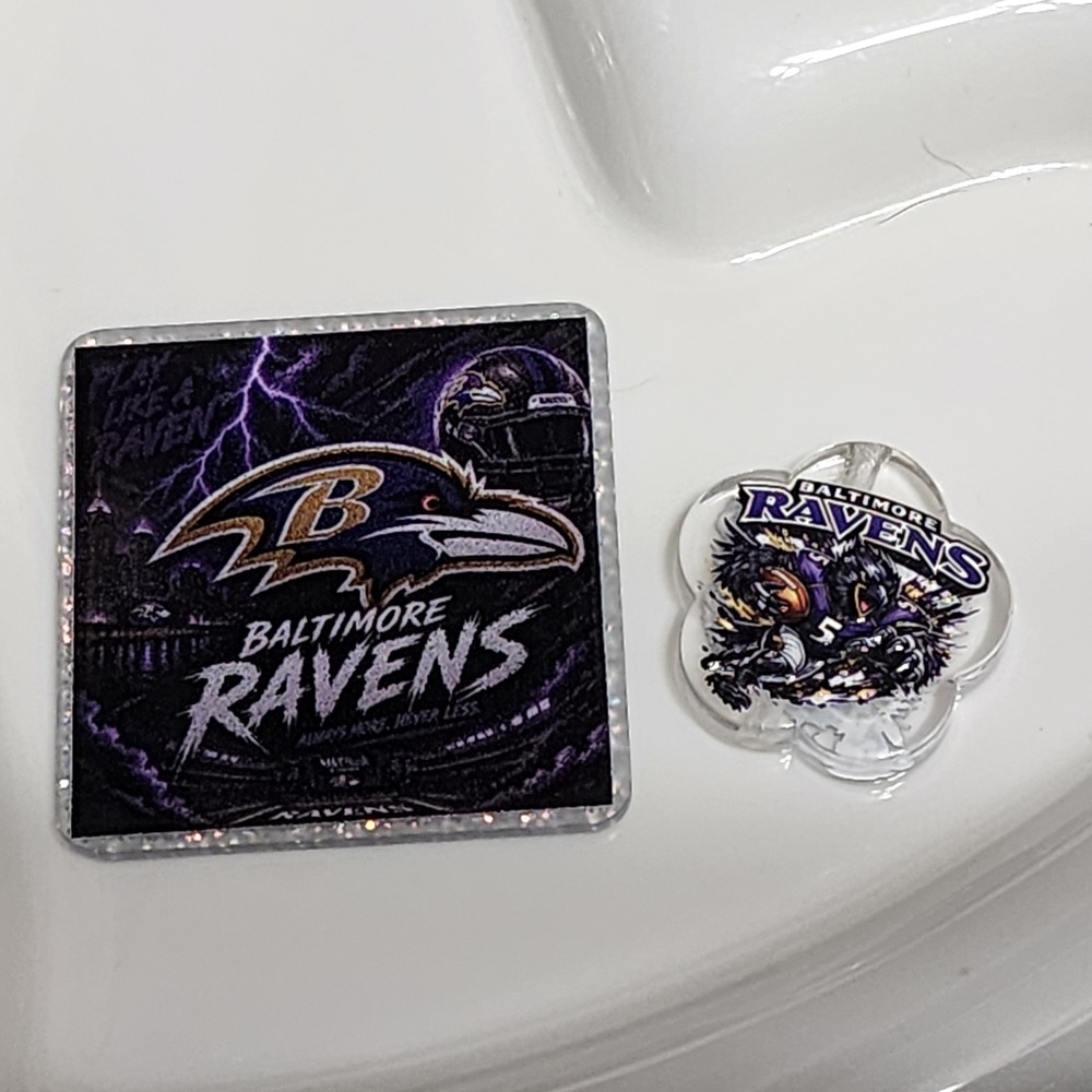 Football Flatback Focal Bead Badge Bag Charm Magnet Beaded Pen Jewelry Making